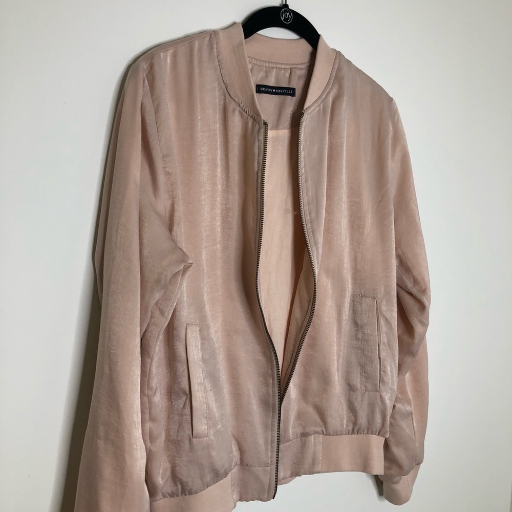 90’s Pink Satin Ellie Bomber
